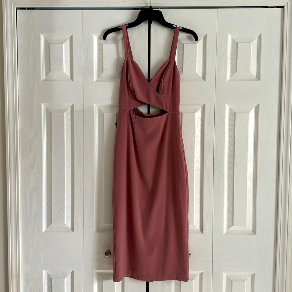 Express Mauve Cutout Midi Dress. Size 4. New never worn.